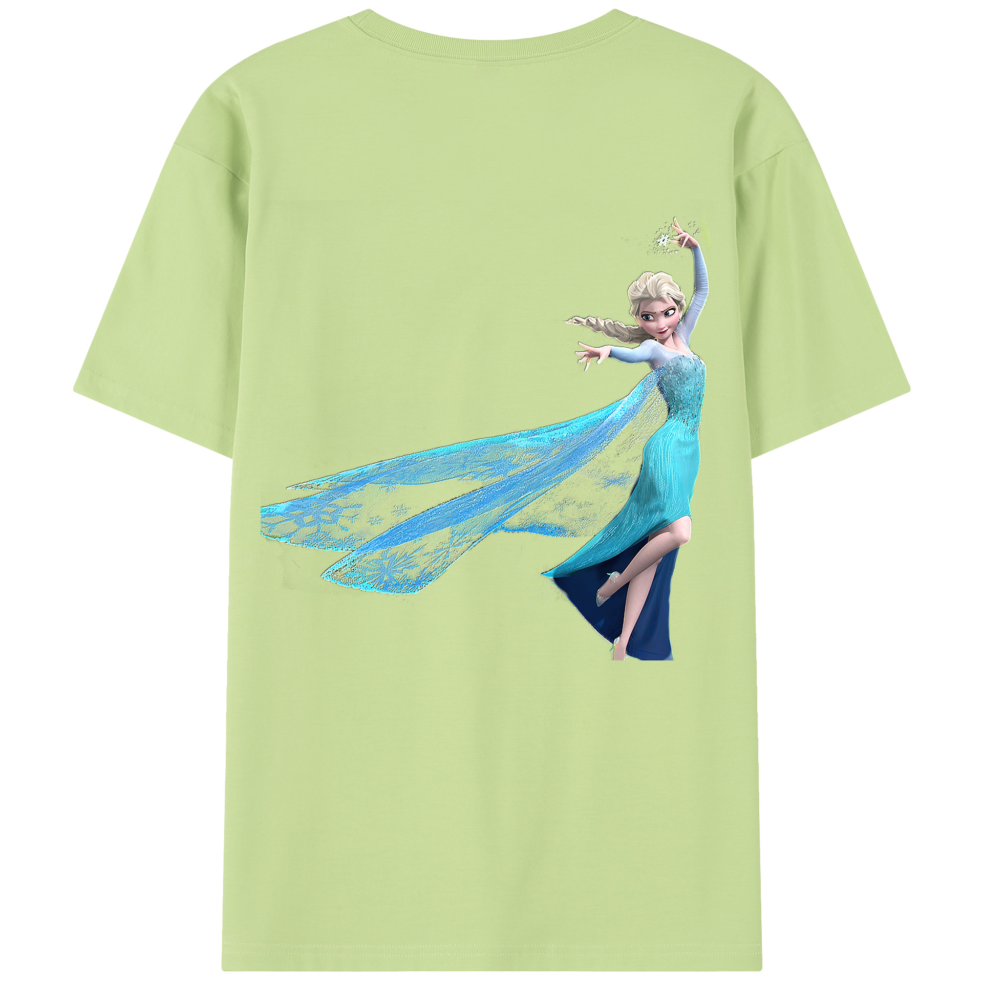 （画像用） アナと雪の女王 アンナ エルサ Frozen Anna Elsa 綿100％半袖Tシャツ（背面プリント）